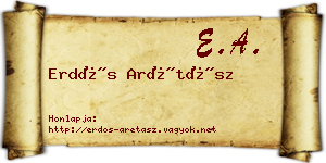 Erdős Arétász névjegykártya